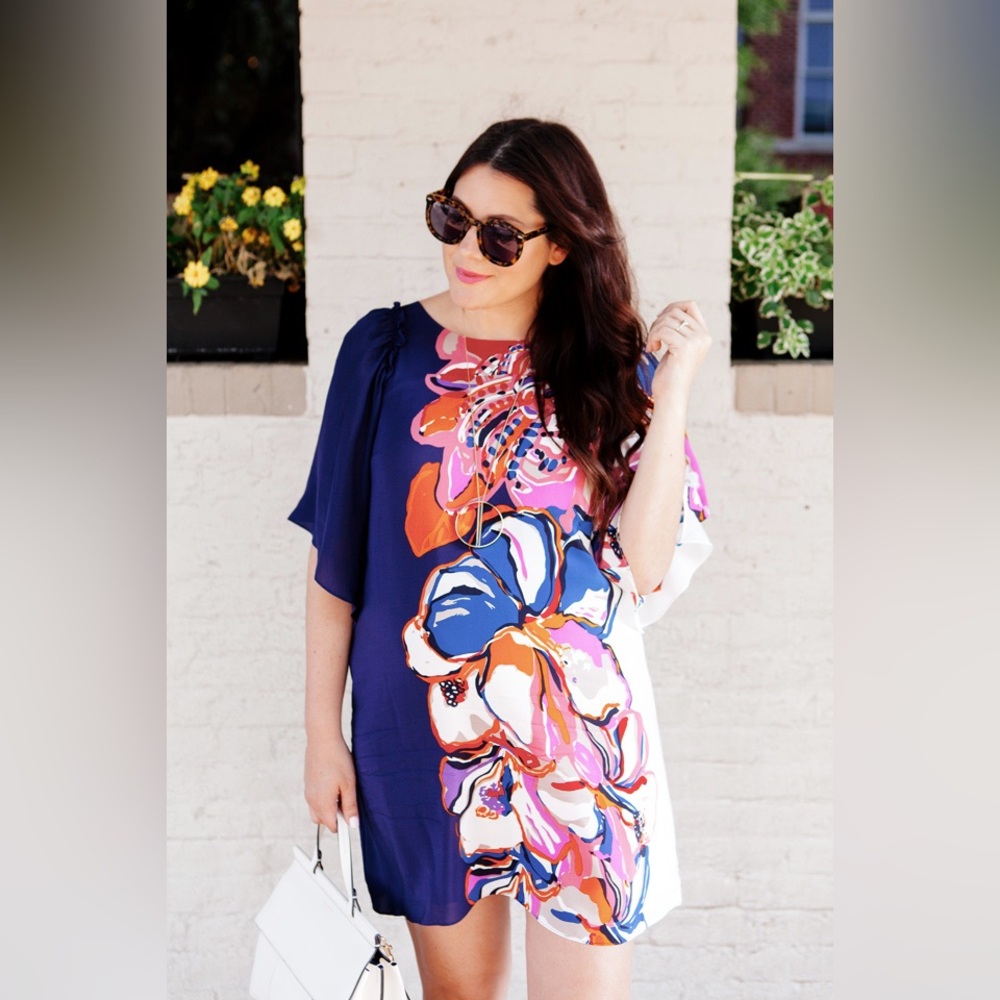 Anthropologie Maeve 100% Silk Floral Dress